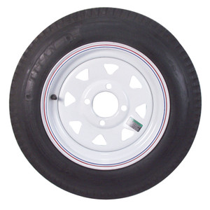 Americana Tire and Wheel 30580 Economy Bias Tire and Wheel 4.80 x 12 B/5-Hole - White Pinstripe Spoke Rim - 30580 Americana Tire and Wheel 30580 Economy Bias Tire and Wheel 4.80 x 12 B/5-Hole - White Pinstripe Spoke Rim - 30580