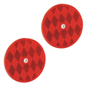 Bargman 74-68-010 Round Center-Mount Reflectors - Red, 3-3/16" - 74-68-010 Bargman 74-68-010 Round Center-Mount Reflectors - Red, 3-3/16" - 74-68-010