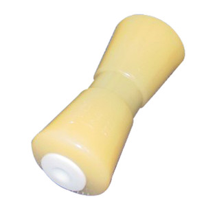C.H. Yates 800 Y Yellow Plastic Heavy Duty 'V' Keel Roller - 8 in. x 0.625 in. - 800 Y