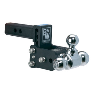 B&W Trailer Hitches TS10049B Tow and Stow Adjustable Ball Mount - 1-7/8", 2" & 2-5/16" Ball, 7" Drop, 7.5" Rise, Black - TS10049B B&W Trailer Hitches TS10049B Tow and Stow Adjustable Ball Mount - 1-7/8", 2" & 2-5/16" Ball, 7" Drop, 7.5" Rise, Black - TS10049B