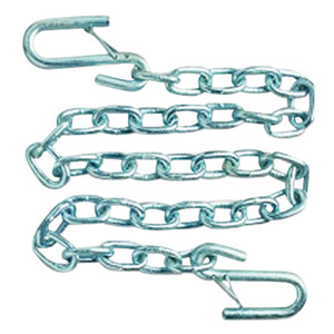 C.R. Brophy TCL3 Trailer Safety Chain with Two Latch S-Hooks - 5/16" Chain, 17/32" S-Hooks - TCL3
