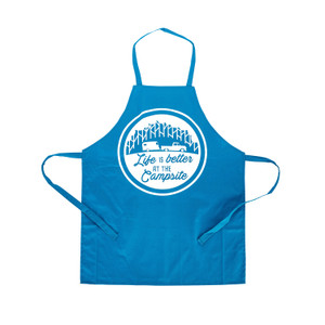 Camco 53258 "Life is Better at the Campsite" Apron - Teal - 53258 Camco 53258 "Life is Better at the Campsite" Apron - Teal - 53258