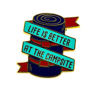 Camco 53264 "Life is Better at the Campsite" Enamel Pin - Sleeping Bag - 53264 Camco 53264 "Life is Better at the Campsite" Enamel Pin - Sleeping Bag - 53264