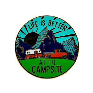 Camco 53265 "Life is Better at the Campsite" Enamel Pin - Sunrise - 53265 Camco 53265 "Life is Better at the Campsite" Enamel Pin - Sunrise - 53265