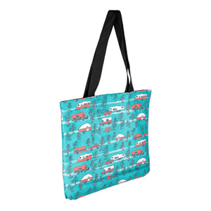 Camco 53269 "Life is Better at the Campsite" Tote Bag - Teal RV Sketch - 53269 Camco 53269 "Life is Better at the Campsite" Tote Bag - Teal RV Sketch - 53269