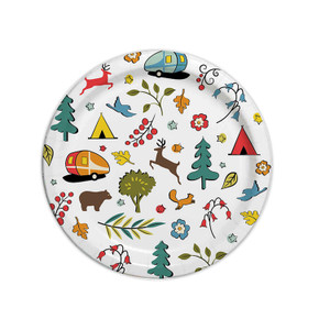 Camp Casual CC-007W10 Into the Woods Eco-Friendly Paper Plates - 10-1/16" Diameter, Pack of 24 - CC-007W10 Camp Casual CC-007W10 Into the Woods Eco-Friendly Paper Plates - 10-1/16" Diameter, Pack of 24 - CC-007W10