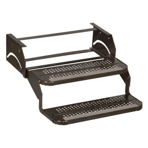 Elkhart Tool & Die 928-9 Standard Double Camper Step with 28" Wide Tread - 15.75" Drop and 9" Risers - 928-9 Elkhart Tool & Die 928-9 Standard Double Camper Step with 28" Wide Tread - 15.75" Drop and 9" Risers - 928-9