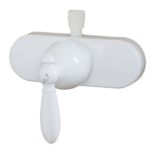 Empire Brass U-YSL53VBWLVR-E RV Non-Metallic Shower Valve with Single Lever Handle and Vacuum Breaker - 4", White - U-YSL53VBWLVR-E Empire Brass U-YSL53VBWLVR-E RV Non-Metallic Shower Valve with Single Lever Handle and Vacuum Breaker - 4", White - U-YSL53VBWLVR-E
