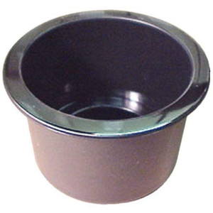 Beckson GH43-B1C Super Size Series Recessed Drink Holder - 3-7/8" Hole Cut x 3-1/4" Depth, Black/Chrome - GH43-B1C Beckson GH43-B1C Super Size Series Recessed Drink Holder - 3-7/8" Hole Cut x 3-1/4" Depth, Black/Chrome - GH43-B1C