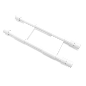 Camco 44093 Double Cupboard Bar - White, 10"-17" - 44093 Camco 44093 Double Cupboard Bar - White, 10"-17" - 44093