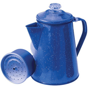 GSI Outdoors Enamelware Percolator - 8 Cup, Blue - 15154 GSI Outdoors Enamelware Percolator - 8 Cup, Blue - 15154