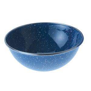 GSI Outdoors Stainless Steel Rim Enamelware Bowl - Blue - 32014 GSI Outdoors Stainless Steel Rim Enamelware Bowl - Blue - 32014