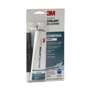 3M 08017 Marine Grade Silicon Sealant, White / 3 oz. - 7000120479