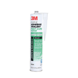3M 06564 Marine Adhesive/Sealant Fast Cure 4200, Black / 1/10 Gallon - 7000120497