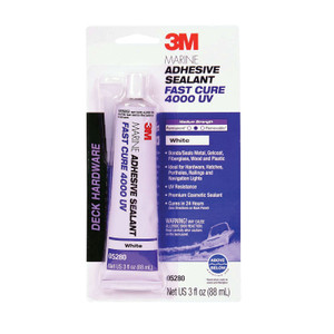 3M 05280 Marine Adhesive/Sealant Fast Cure 4000 UV, White / 3 oz. - 7000121531 3M 05280 Marine Adhesive/Sealant Fast Cure 4000 UV, White / 3 oz. - 7000121531