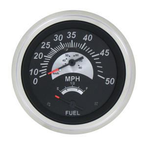 Sierra 69073FP Black Sterling Speedometer/Fuel Multi-Gauge - 69073FP