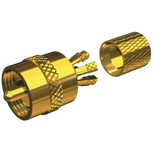 Shakespeare Marine PL-259-CP-G Centerpin PL Connector - Gold-Plated, PL-259 Connector for RG-8X or RG-58/AU Coax - PL-259-CP-G Shakespeare Marine PL-259-CP-G Centerpin PL Connector - Gold-Plated, PL-259 Connector for RG-8X or RG-58/AU Coax - PL-259-CP-G