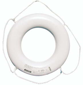 Jim-Buoy JBW-X-30 U.S.C.G. Approved JBX-Series Life Ring - 30", White - JBW-X-30 Jim-Buoy JBW-X-30 U.S.C.G. Approved JBX-Series Life Ring - 30", White - JBW-X-30