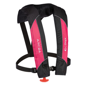 Onyx 132000-105-004-14 A/M-24 Automatic/Manual Inflatable Life Jacket - Pink - 132000-105-004-14 Onyx 132000-105-004-14 A/M-24 Automatic/Manual Inflatable Life Jacket - Pink - 132000-105-004-14