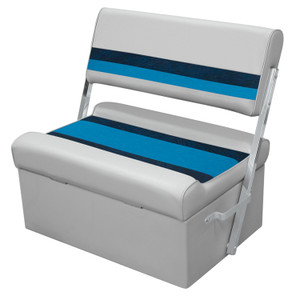 Wise 8WD125FF-1011 Deluxe Flip-Flop Bench and Base - Grey/Navy/Blue - 8WD125FF-1011