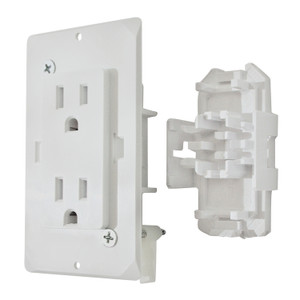 Diamond Group by Valterra DG20TVP Decor Receptacle with Cover - 20A, 125V, White - DG20TVP