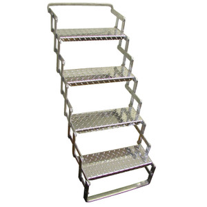 C.R. Brophy AS04 Aluminum Scissor Steps - 4 Step, 31" - 40" Vert. Ext. - AS04