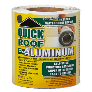 Cofair Products QR625 Quick Roof Pro Aluminum Waterproof Repair Tape - 6" x 25' - QR625 Cofair Products QR625 Quick Roof Pro Aluminum Waterproof Repair Tape - 6" x 25' - QR625
