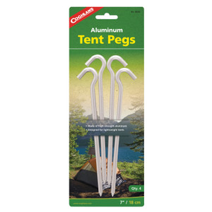 Coghlan's 8046 Aluminum 7" Tent Pegs - Pack of 4 - 8046 Coghlan's 8046 Aluminum 7" Tent Pegs - Pack of 4 - 8046
