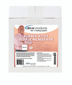 Dicor 533RM-6 EPDM Rubber Roof Repair Membrane - 6" x 25' Roll - 533RM-6 Dicor 533RM-6 EPDM Rubber Roof Repair Membrane - 6" x 25' Roll - 533RM-6