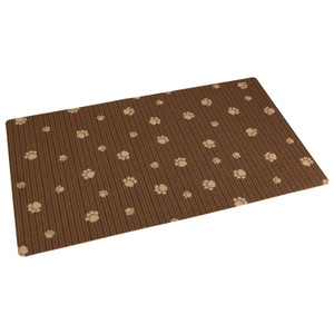 Drymate PP1220BNSTP Pet Bowl Placemat - 12" x 20", Brown Paws - PP1220BNSTP Drymate PP1220BNSTP Pet Bowl Placemat - 12" x 20", Brown Paws - PP1220BNSTP