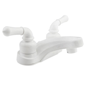Dura Faucet Non-Metallic Classical RV Lavatory Faucet - White - DF-PL700C-WT