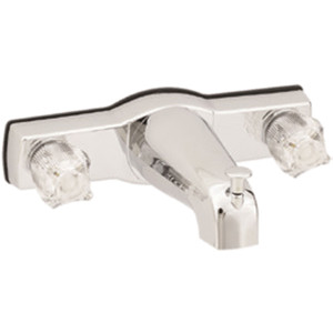 Empire Brass U-YJW68-OFS RV Tub/Shower Diverter with Crystal Handles, Offset Shanks and Shower Head - 8", Chrome - U-YJW68-OFS Empire Brass U-YJW68-OFS RV Tub/Shower Diverter with Crystal Handles, Offset Shanks and Shower Head - 8", Chrome - U-YJW68-OFS
