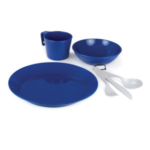 GSI Outdoors Cascadian 1-Person Table Set - Blue - 77281 GSI Outdoors Cascadian 1-Person Table Set - Blue - 77281