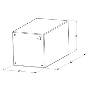 Icon 12459 Fresh Water Tank with 1/2" FTP and 1-1/4" Filler WT2459 - 22" x 13" x 13", 15 Gallon - 12459 Icon 12459 Fresh Water Tank with 1/2" FTP and 1-1/4" Filler WT2459 - 22" x 13" x 13", 15 Gallon - 12459