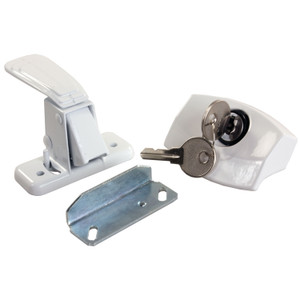 JR Products 11685 Camper Door Latch - White - 11685