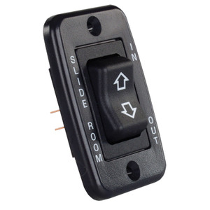 JR Products 12355 Low Profile Slide-Out Switch with Bezel - Black - 12355