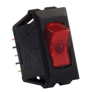 JR Products 12515 Illuminated 120V On/Off Switch - Red/Black - 12515
