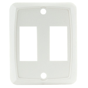 JR Products 12875 Double Switch Face Plate - White - 12875