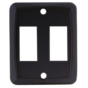 JR Products 12885 Double Switch Face Plate - Black - 12885