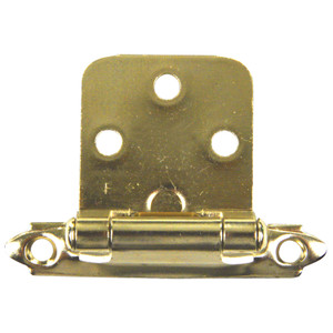 JR Products 70595 Self-Closing Flush Mount Hinge - Brass - 70595