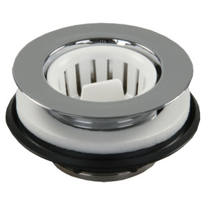 JR Products 95035 Strainer with Threaded Basket - Chrome - 95035