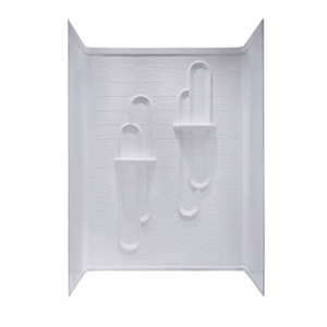 Kinro W-35428-SPK Three-Piece Shower Pan Surround - 28" x 54", White - 209804 Kinro W-35428-SPK Three-Piece Shower Pan Surround - 28" x 54", White - 209804