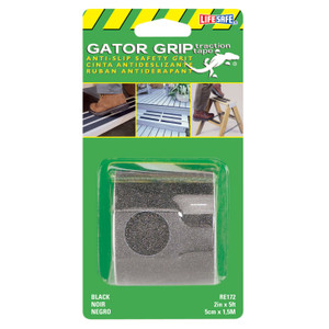 Life Safe RE172 Anti-Slip Safety Grip Tape - 2 in. x 5 ft., Black - RE172 Life Safe RE172 Anti-Slip Safety Grip Tape - 2 in. x 5 ft., Black - RE172