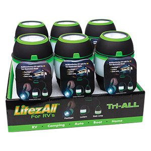 LitezALL KIT-TRI Tri-All Lantern Flashlight and Desk Lamp - Pack of 6 - KIT-TRI