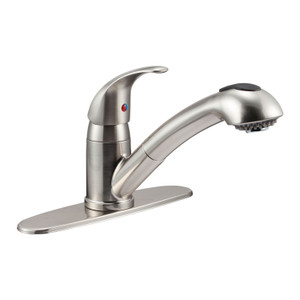 Dura Faucet Designer Pull-Out RV Kitchen Faucet - Satin Nickel - DF-NMK852-SN Dura Faucet Designer Pull-Out RV Kitchen Faucet - Satin Nickel - DF-NMK852-SN