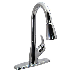 Phoenix Faucets by Valterra PF231361 Single-Handle Pull Down Hybrid Kitchen Faucet with Spray Shut-Off - Chrome - PF231361
