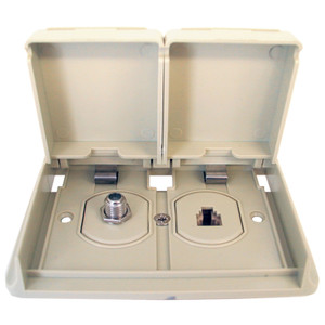 Prime Products 08-6305 TV/Phone Exterior Receptacle - White - 1609107 Prime Products 08-6305 TV/Phone Exterior Receptacle - White - 1609107