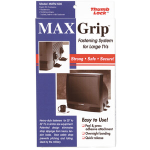 Ready America MRV-630BK MAXGrip Thumb Lock Fastener System With Tether For Large TVs - Black - MRV-630BK