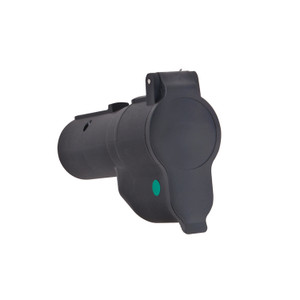 Reese 20142 7-Way to 7-Flat Adapter with LED Lamp-Out Bypass for European Vehicles - 20142