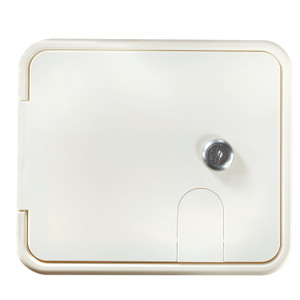 RV Designer B150 Rectangular Locking Cable Hatch - Standard, 7.6" x 6.5" x 2" - B150 RV Designer B150 Rectangular Locking Cable Hatch - Standard, 7.6" x 6.5" x 2" - B150